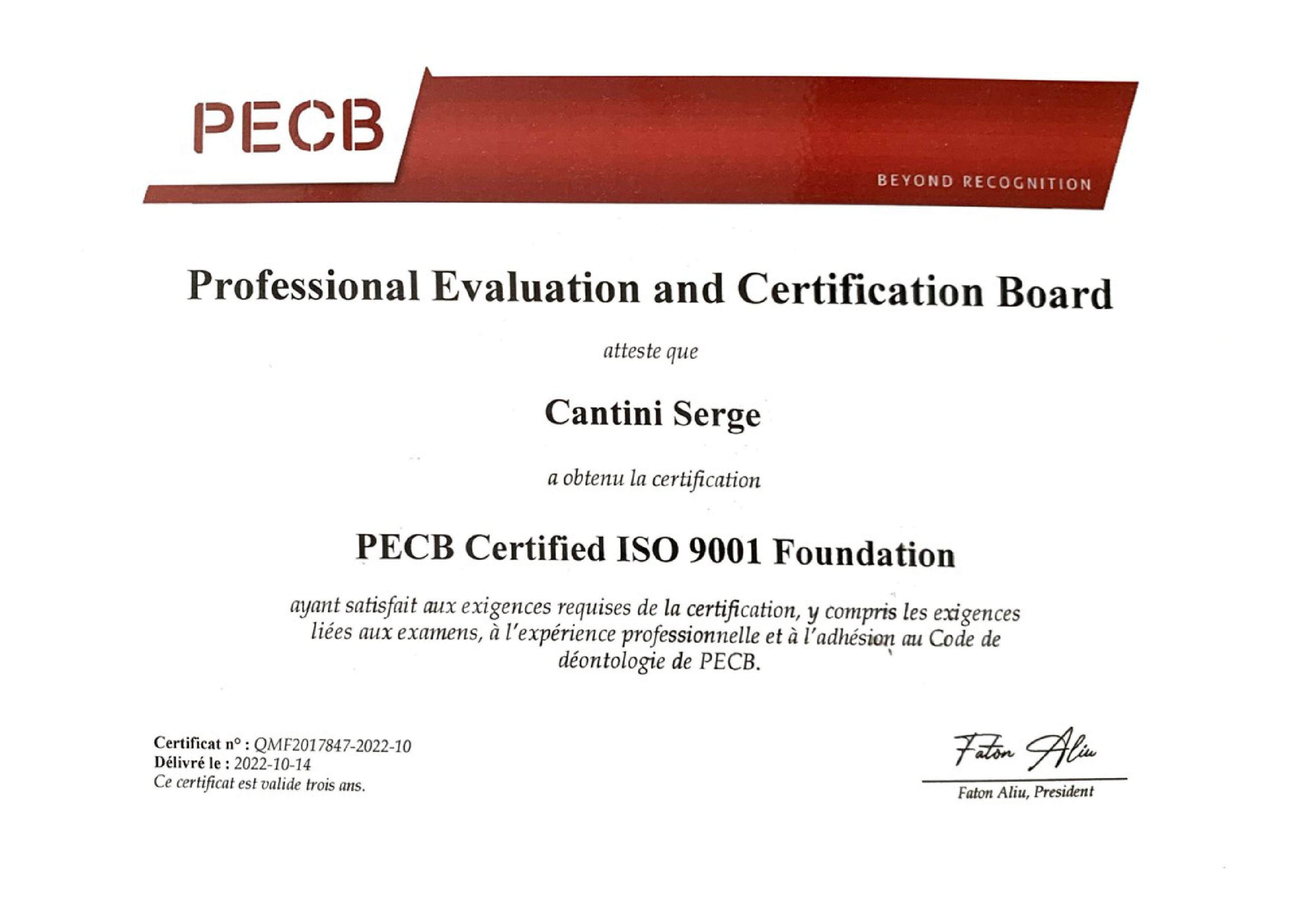 Certification board